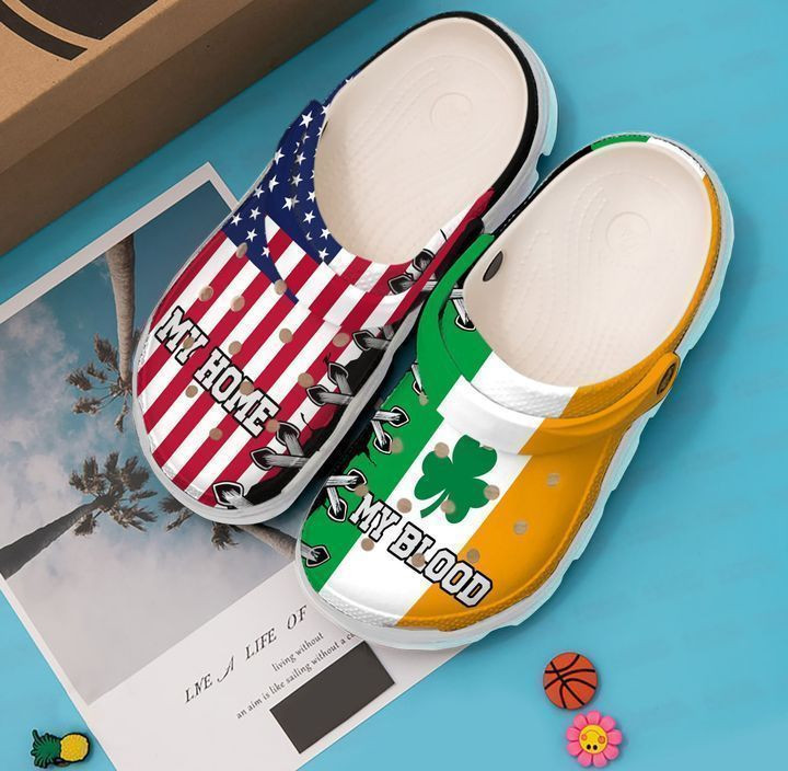 Irish My Home Blood Crocs Classic Clogs Shoes