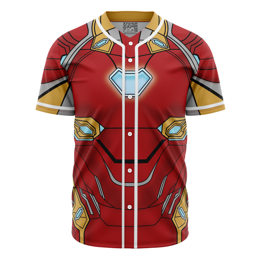 Ironman Cosplay Marvel Baseball Jersey, Unisex Jersey Shirt for Men Women
