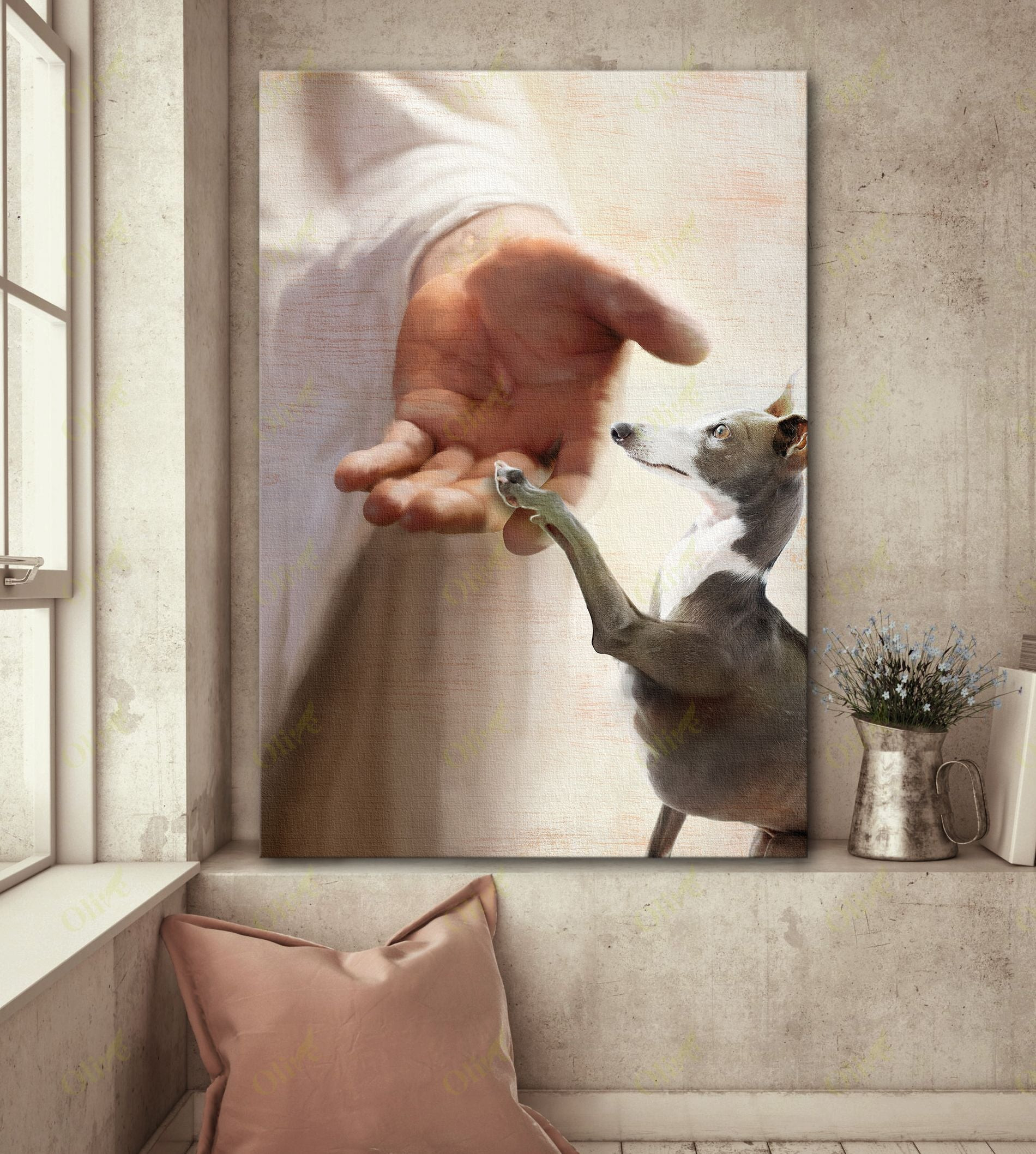 Italian Greyhound - Take My Hand Poster And Canvas Art Wall Decor