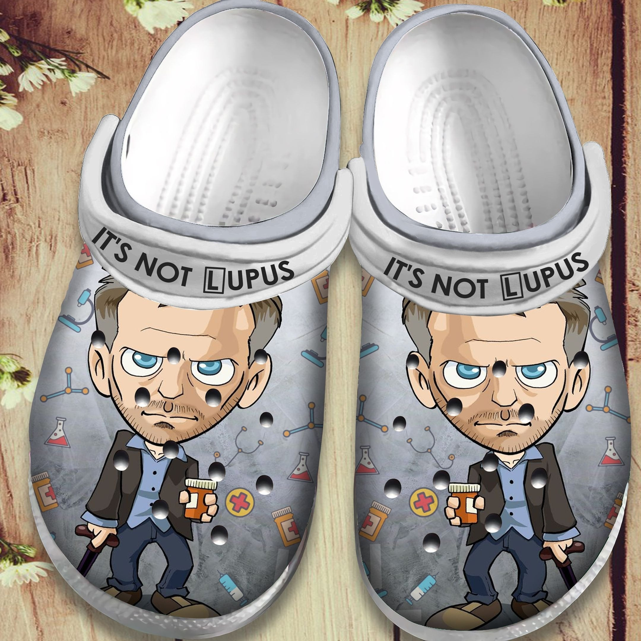 Its Not Lupus Shoes - Nurse Chibi Crocs Clogs Birthday Gift For Male