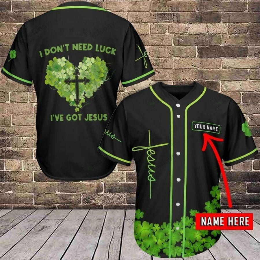 Ive Got Jesus Irish Personalized Baseball Jersey, Unisex Jersey Shirt for Men Women