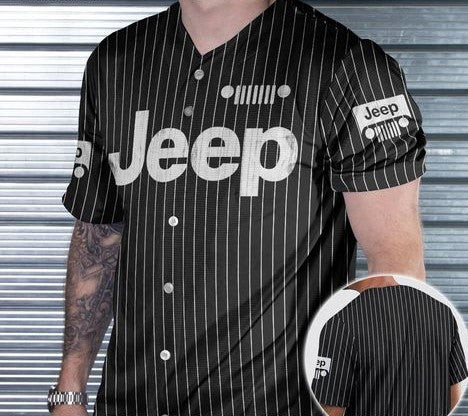 JP Striped Baseball Jersey