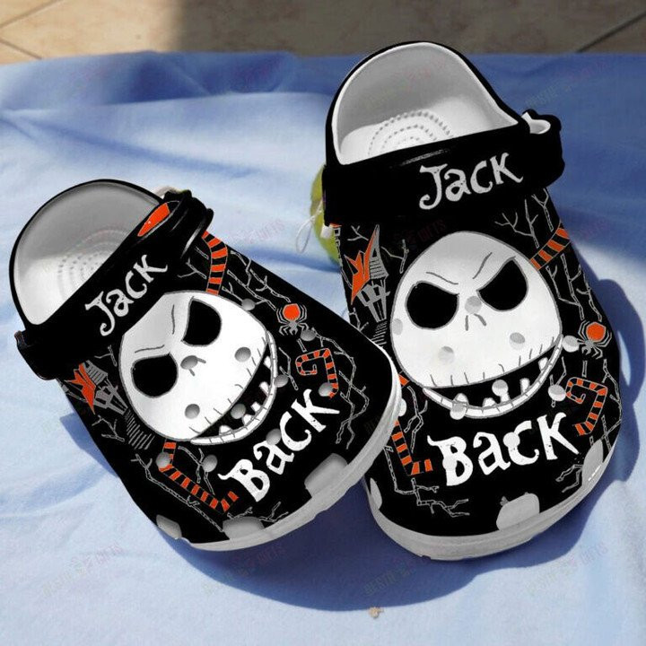 Jack Back Shoes Crocs Clogs Halloween
