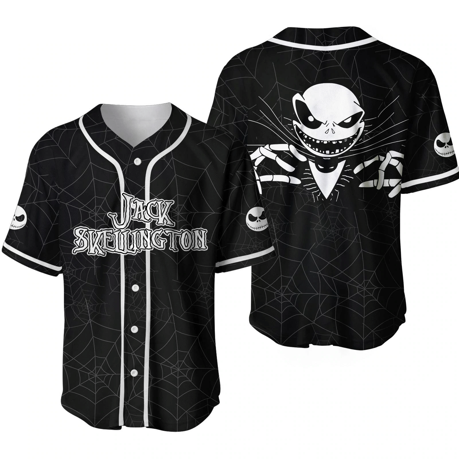 Jack Skellington Spider Baseball Jersey