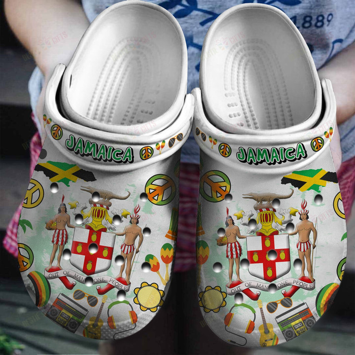 Jamaica Symbols Crocs Classic Clogs Shoes