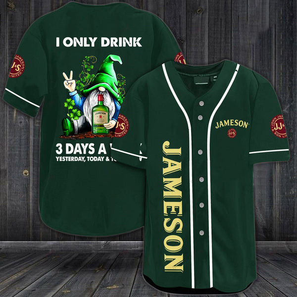 Jameson St Patrick Day Baseball Jersey, Unisex Jersey Shirt for Men Women