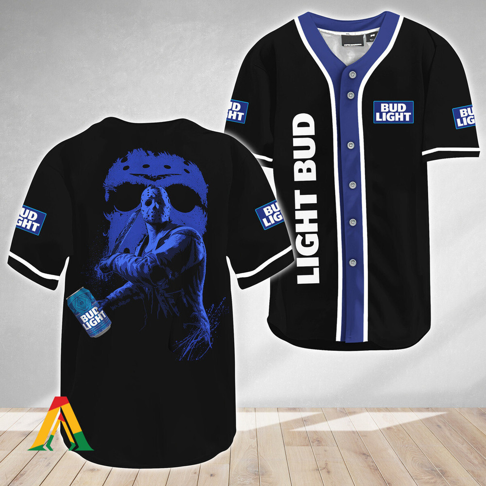 Jason Voorhees Friday The 13th Bud Light Baseball Jersey Unisex Jersey Shirt for Men Women