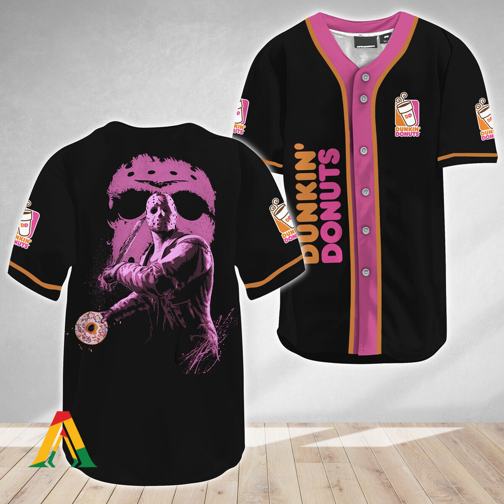 Jason Voorhees Friday The 13th Dunkin Donuts Baseball Jersey Unisex Jersey Shirt for Men Women