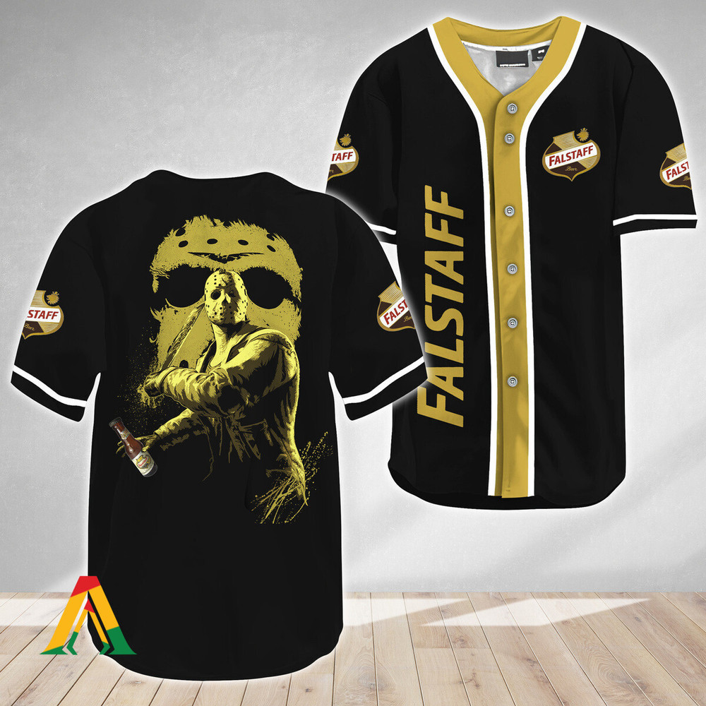 Jason Voorhees Friday The 13th Falstaff Beer Baseball Jersey Unisex Jersey Shirt for Men Women