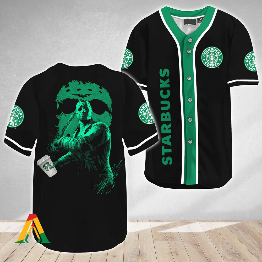 Jason Voorhees Friday The 13th Starbucks Baseball Jersey Unisex Jersey Shirt for Men Women