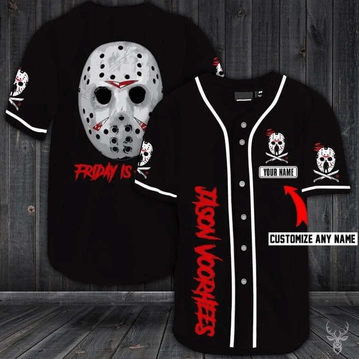 Jason Voorhees Horror Film Halloween Gift For Lover Baseball Jersey, Unisex Jersey Shirt for Men Women