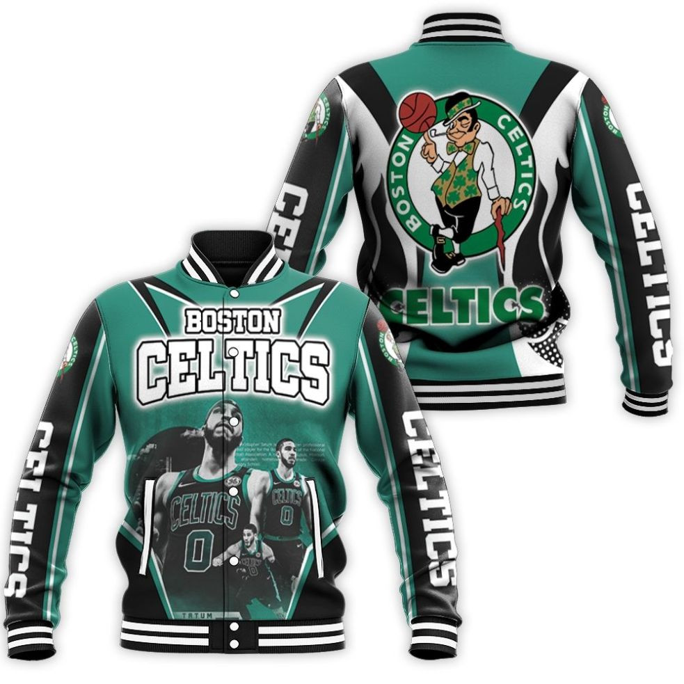 Jayson Tatum 0 Boston Celtics Baseball Jacket for Men Women