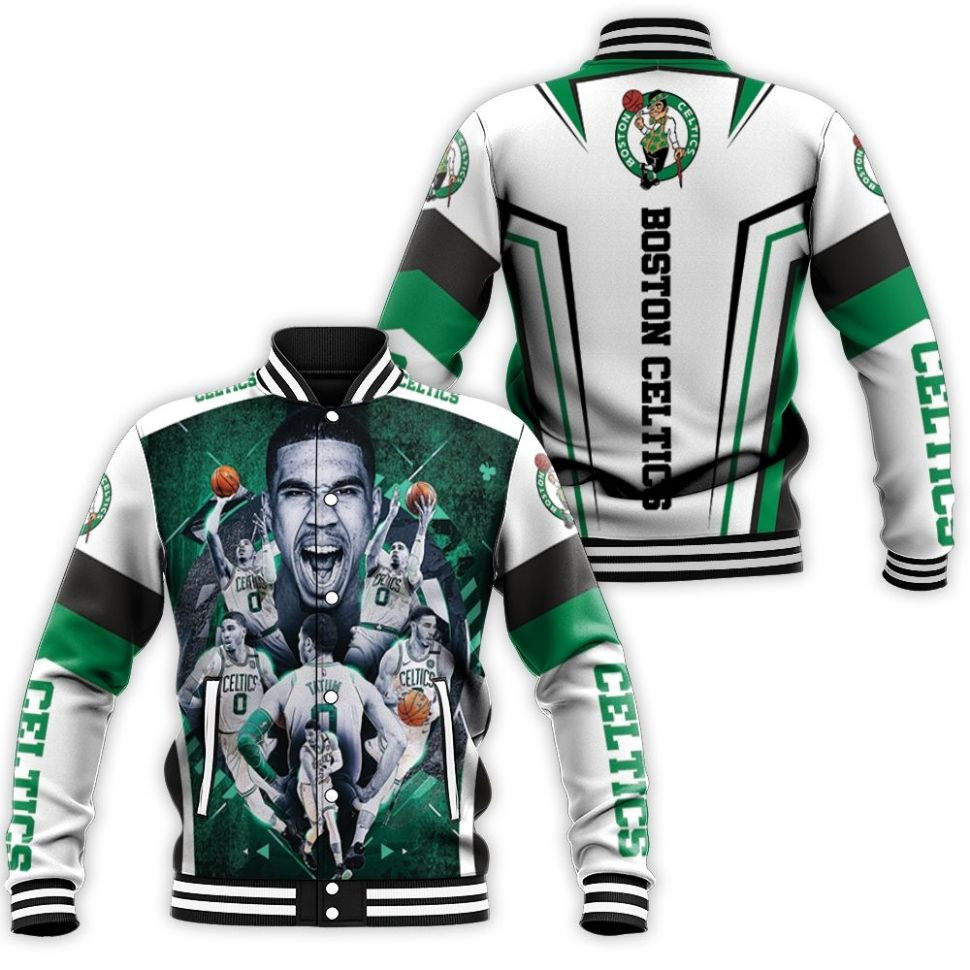 Jayson Tatum 0 Boston Celtics Design Baseball Jacket for Men Women