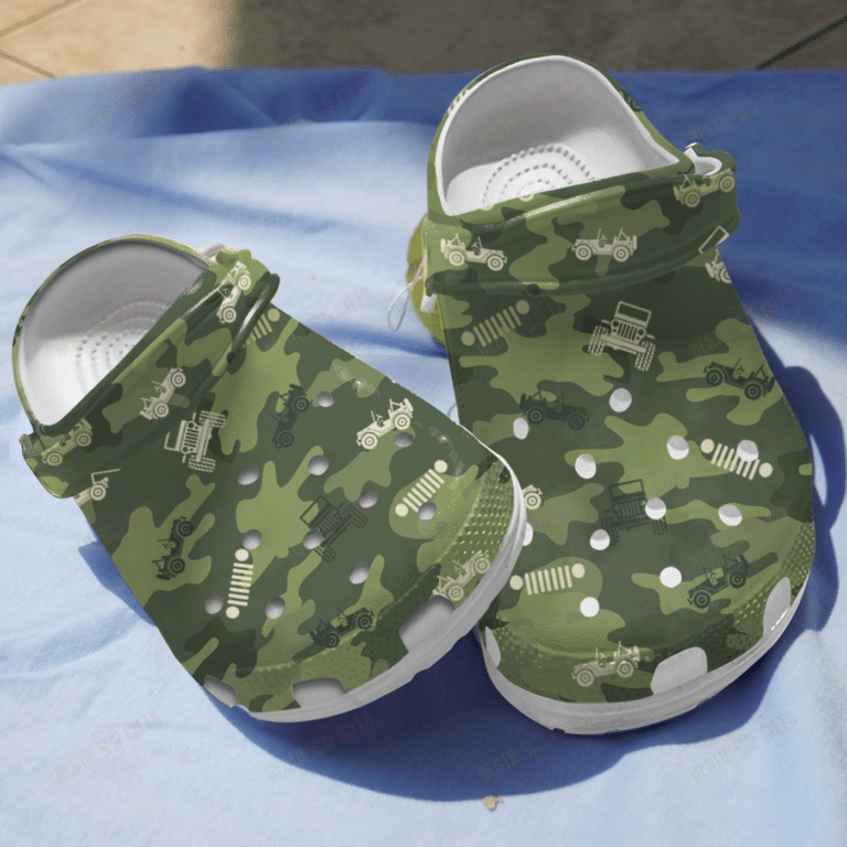 Jeep Camouflage Shoes Crocs Clogs Gifts For Men Son