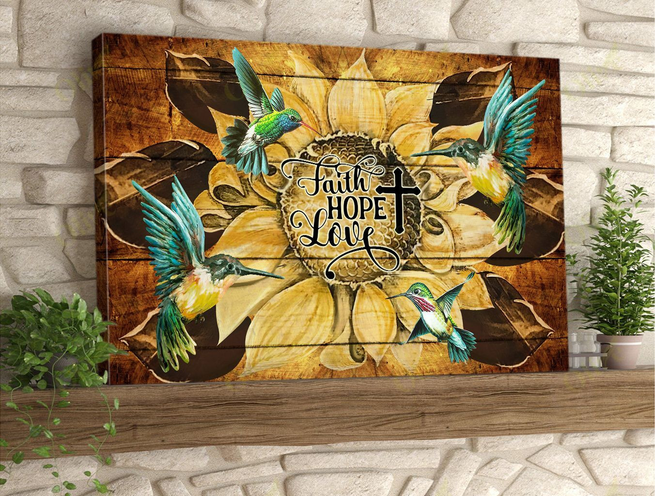 Jesus And Hummingbird - Faith Hope Love Poster And Canvas Art Wall Decor