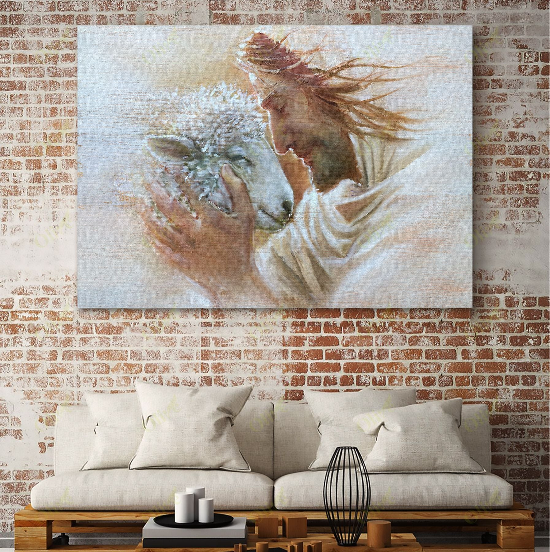 Jesus And The Sheep Poster And Canvas Art Wall Decor