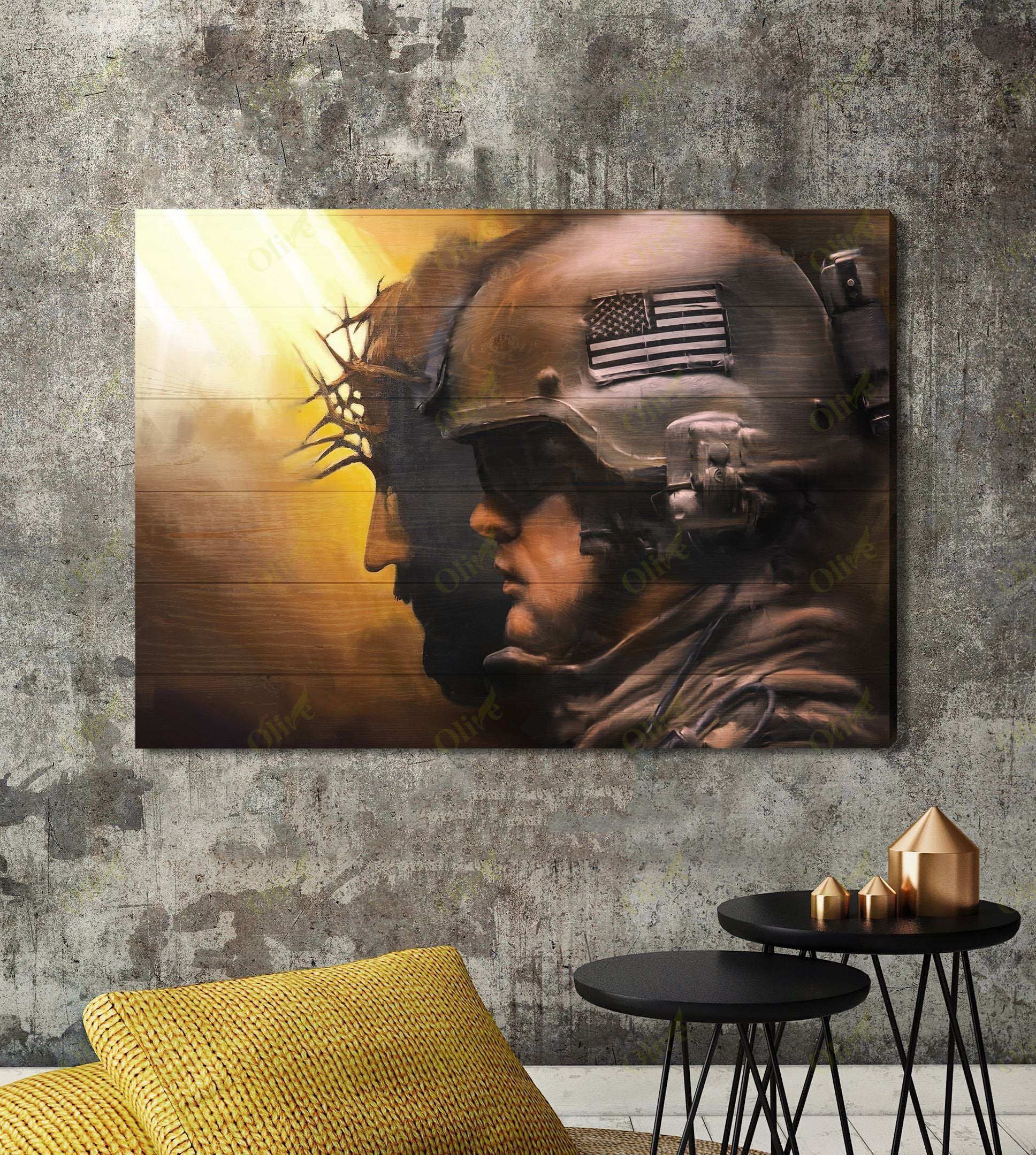 Jesus And Veteran Canvas Veteran Poster And Canvas Art Wall Decor