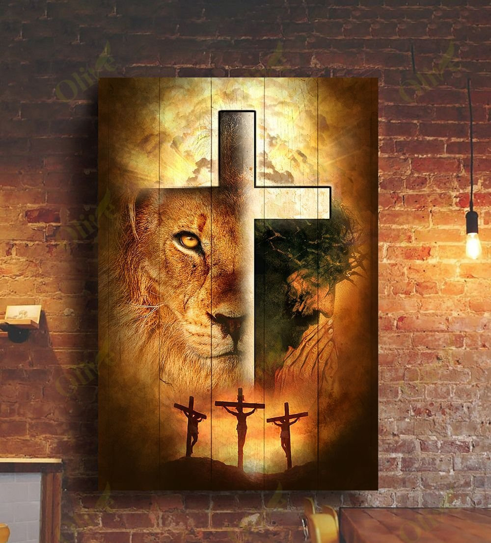 Jesus - Awesome Lion Poster And Canvas Art Wall Decor