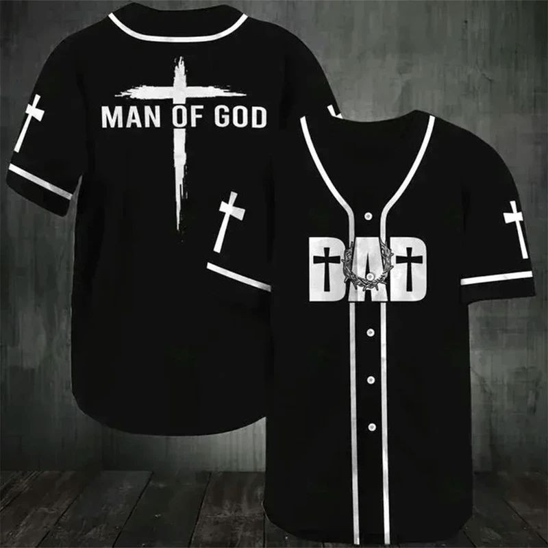 Jesus Dad Is Man Of God 222 Gift For Lover Baseball Jersey