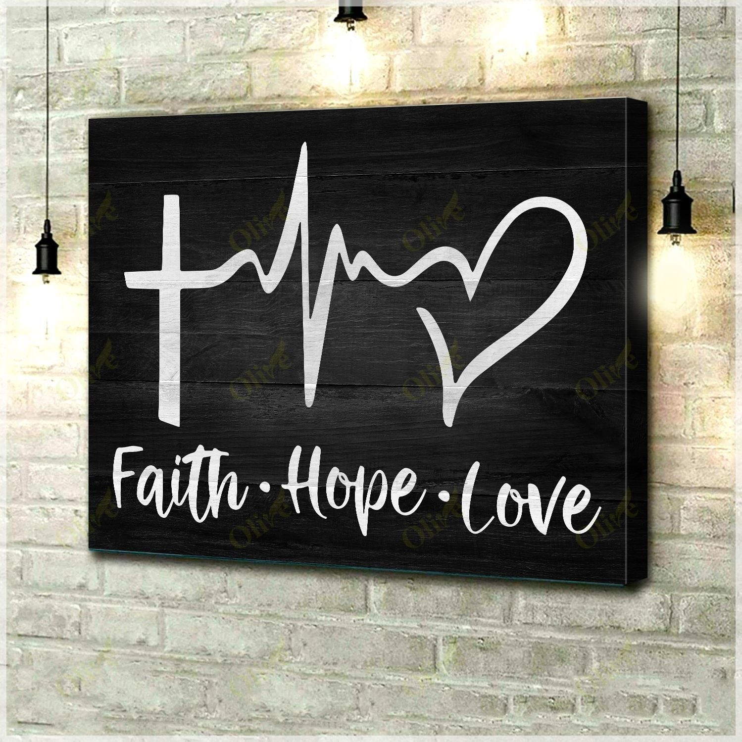 Jesus - Faith Hope Love Poster And Canvas Art Wall Decor