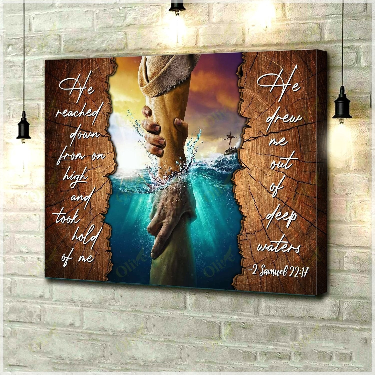 Jesus - He Took Hold Of Me Poster And Canvas Art Wall Decor