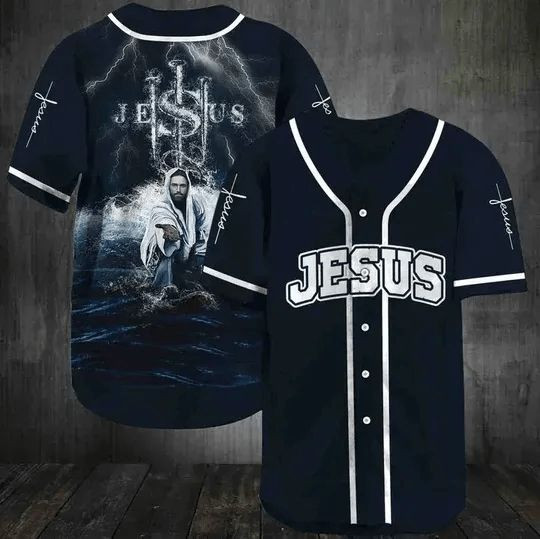 Jesus Hold My Hand Personalized 3d Baseball Jersey kv