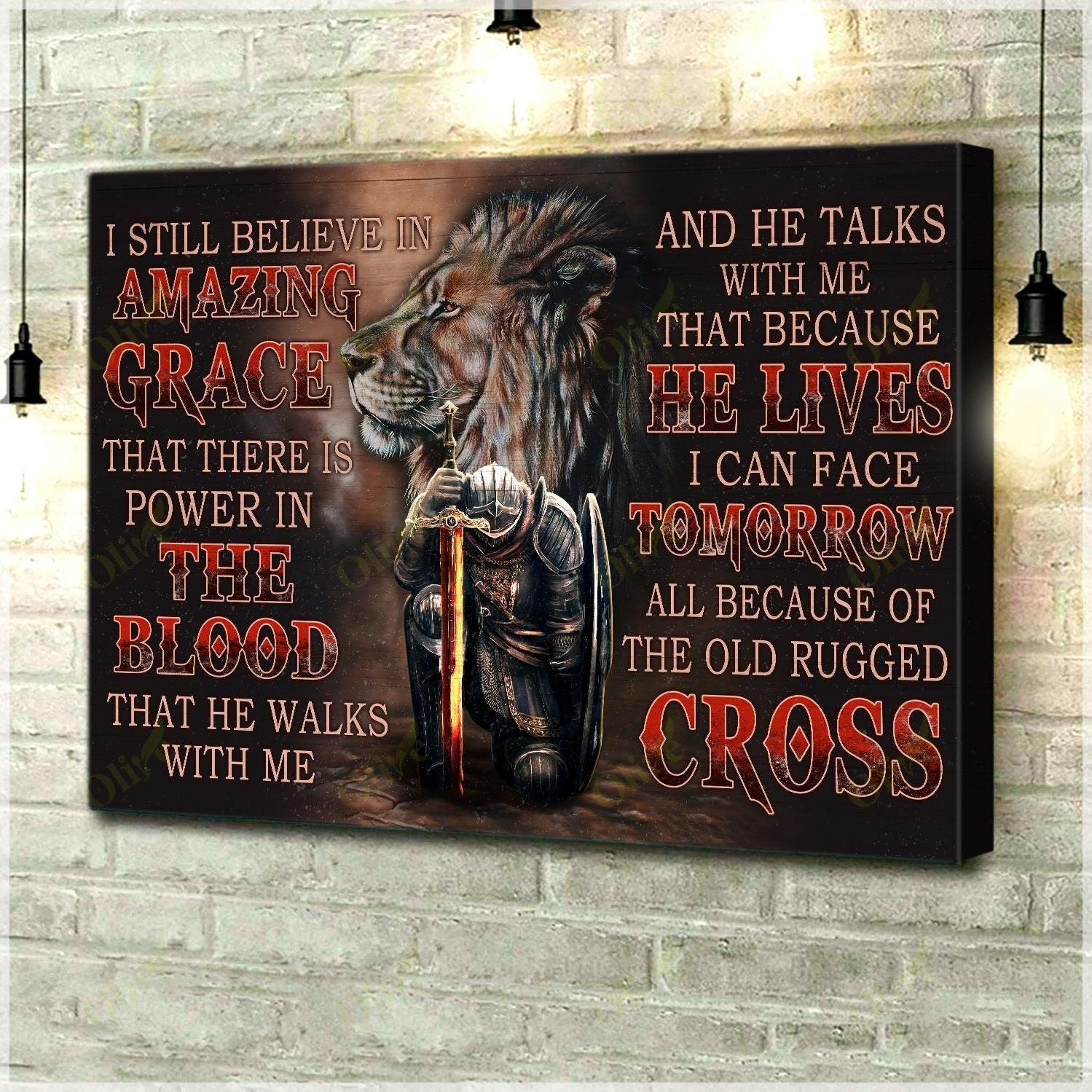 Jesus - I Still Believe Canvas Lion And Jesus Poster And Canvas Art Wall Decor