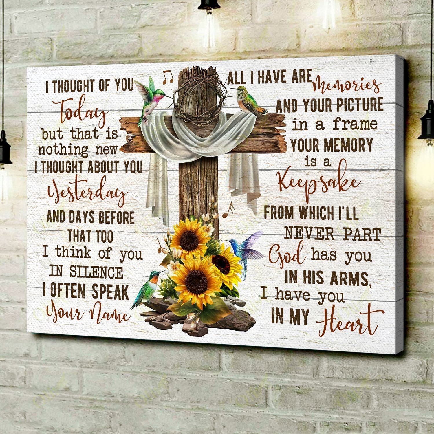 Jesus - I Thought Of You Poster And Canvas Art Wall Decor