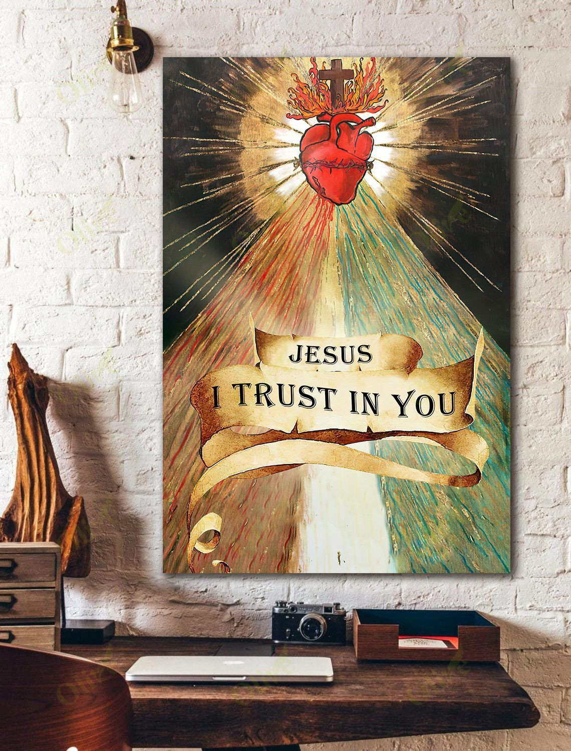 Jesus - I Trust In You Poster And Canvas Art Wall Decor