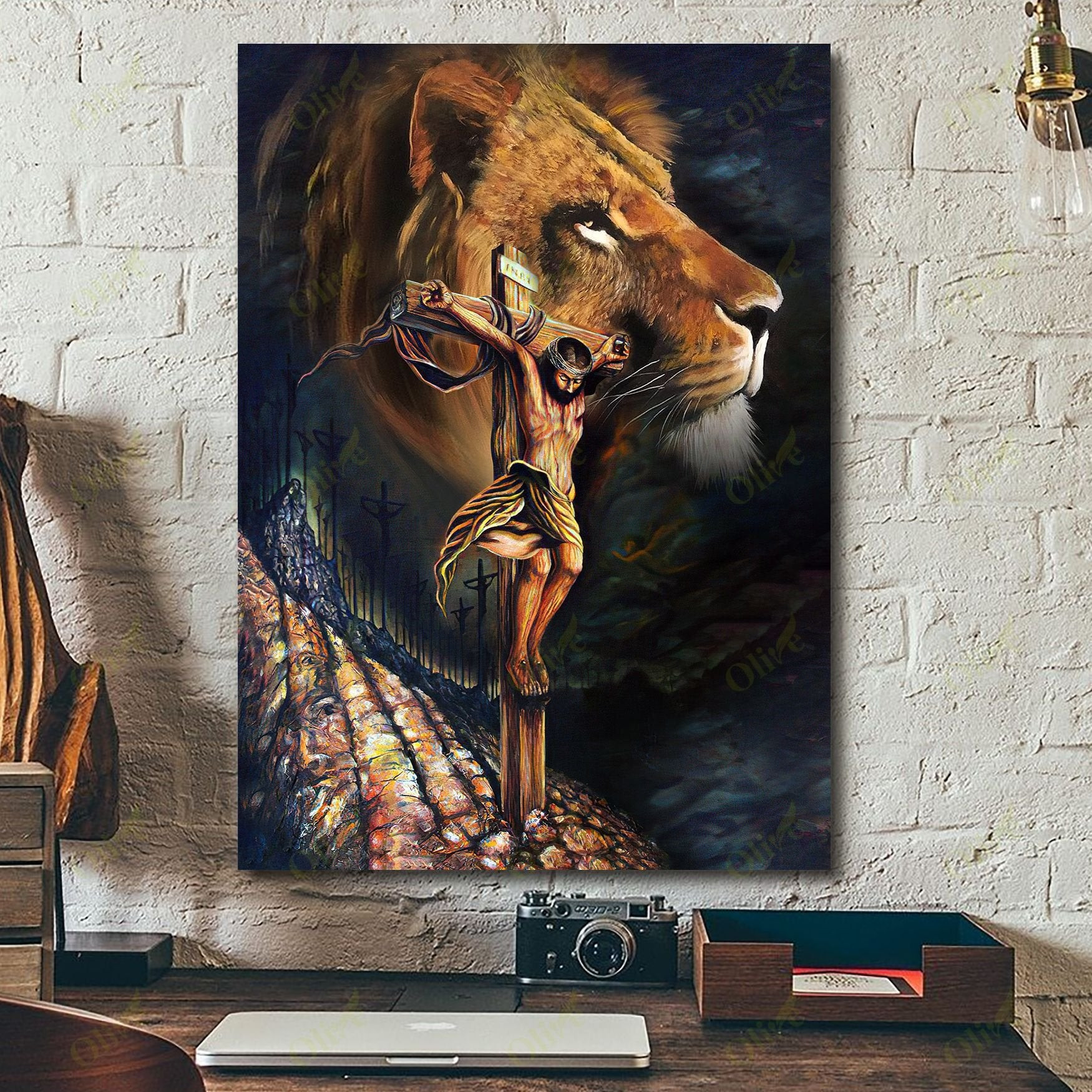 Jesus Is Amazing Canvas Lion And Jesus Poster And Canvas Wall Decor