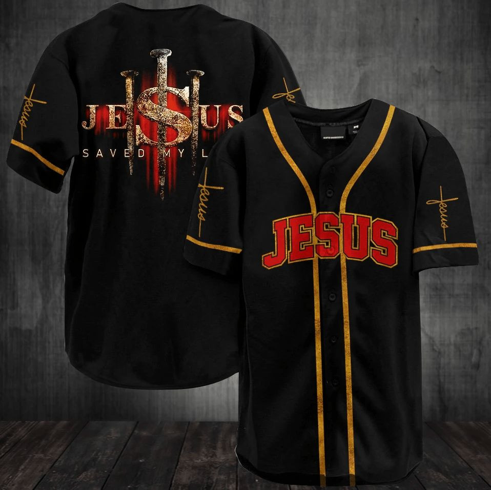 Jesus Save My Life Personalized 3d Baseball Jersey Shirt kv