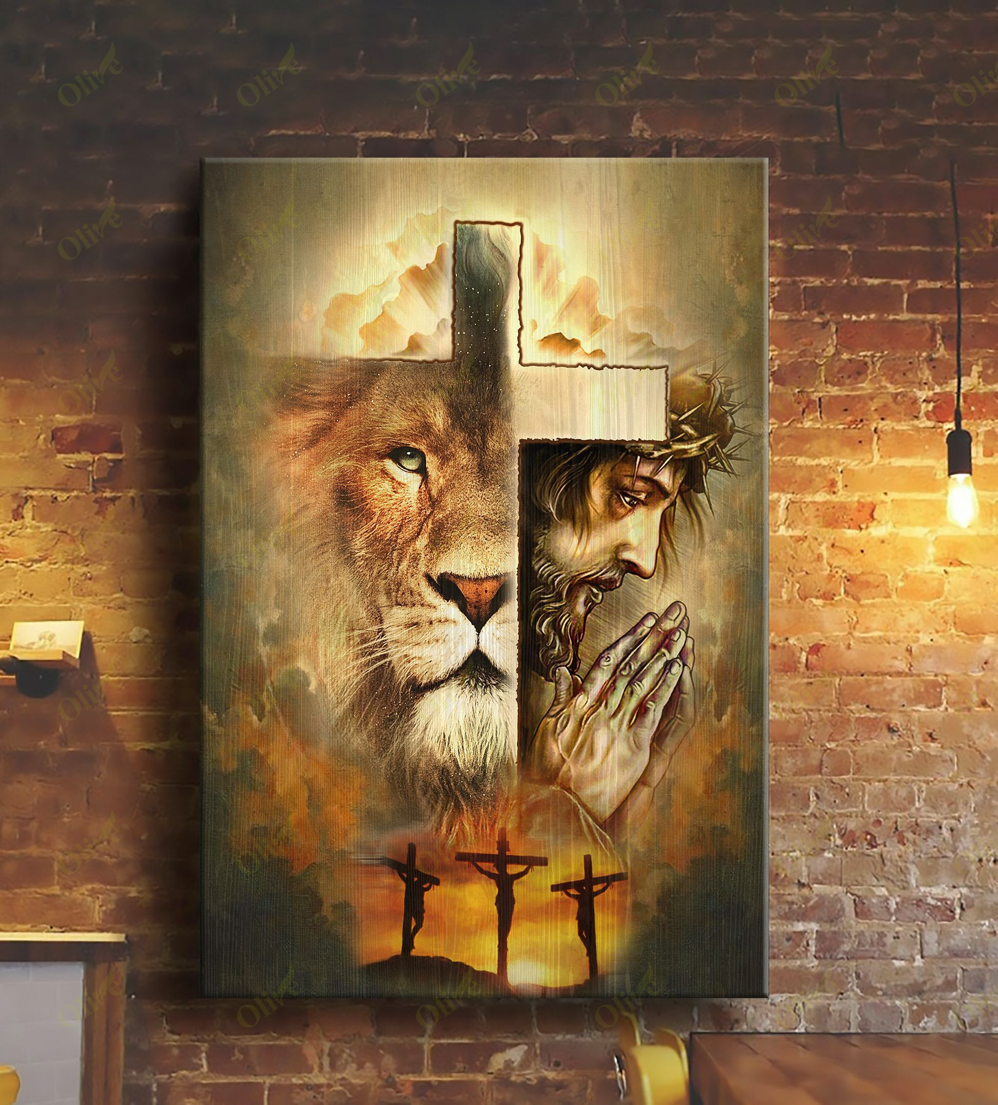 Jesus - The Lion Of Judah Poster And Canvas Art Wall Decor