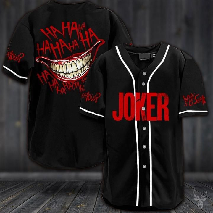 Joker Hahaha Serious Halloween Baseball Jersey