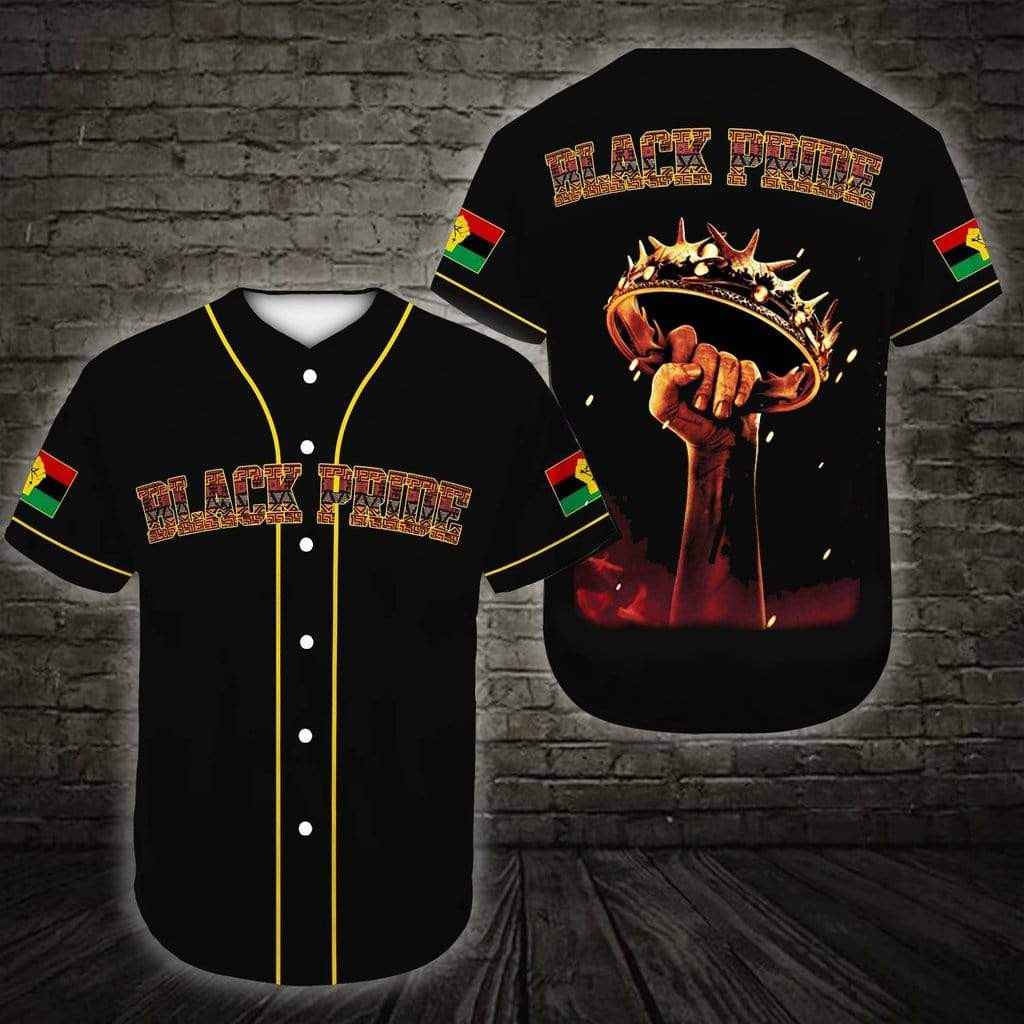 Juneteenth Day Black King Pride Personalized 3d Baseball Jersey kv
