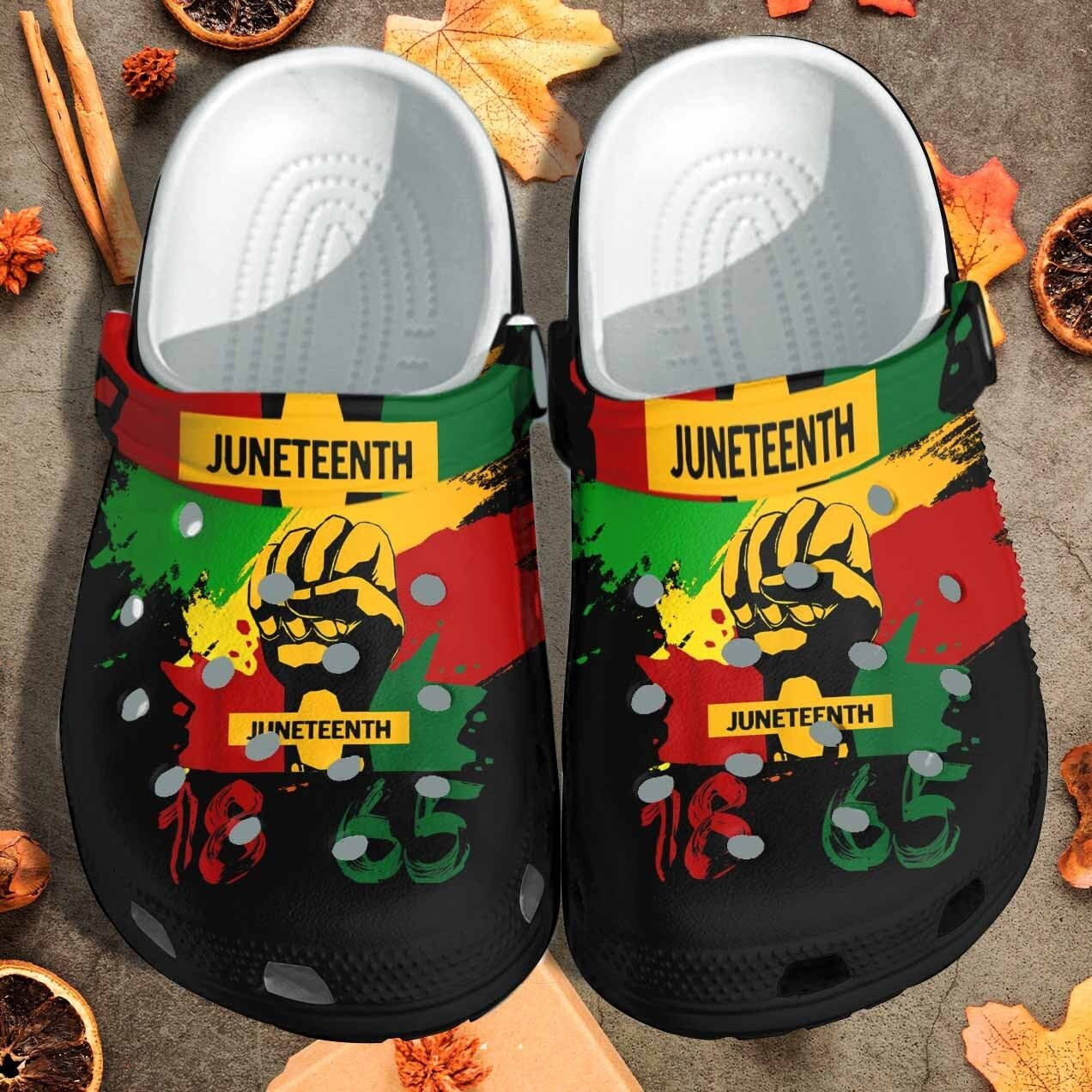 Juneteenth Right Hand Africa Crocs Shoes – 1865 Junteenth Black Girl Shoes Clogs Gift