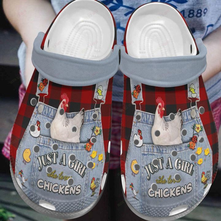 Just A Girl Who Loves Chicken Crocs Classic Clogs Shoes