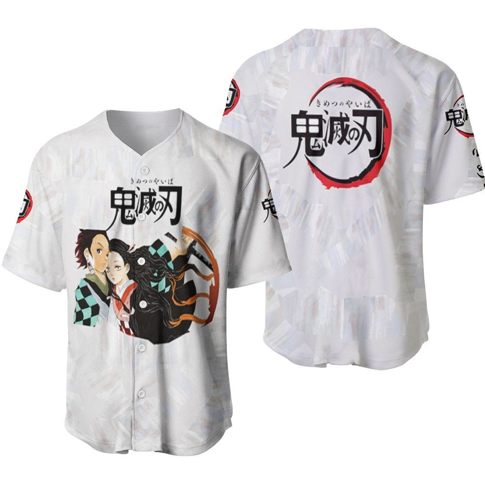 Kamado Tanjiro Kamado Nezuko Kimetsu No Yaiba 2435 Gift For Lover Baseball Jersey, Unisex Jersey Shirt for Men Women