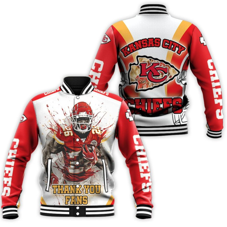 Kansas City Chiefs Damien Williams 26 For Fans Baseball Jacket for Men Women