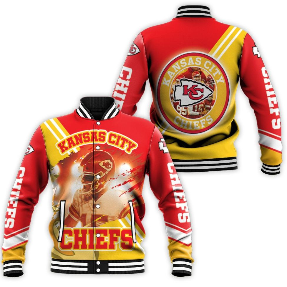 Kansas City Chiefs Patrick Mahomes 15 For Fans Baseball Jacket for Men Women