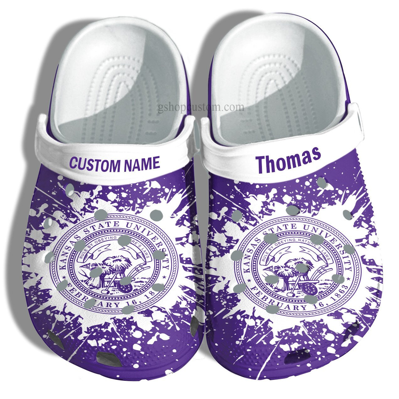 Kansas State University Graduation Gifts Croc Shoes Customize- Admission Gift Crocs Shoes