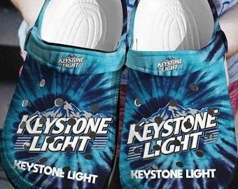 Keystone Light Tie Dye Clogs Shoes