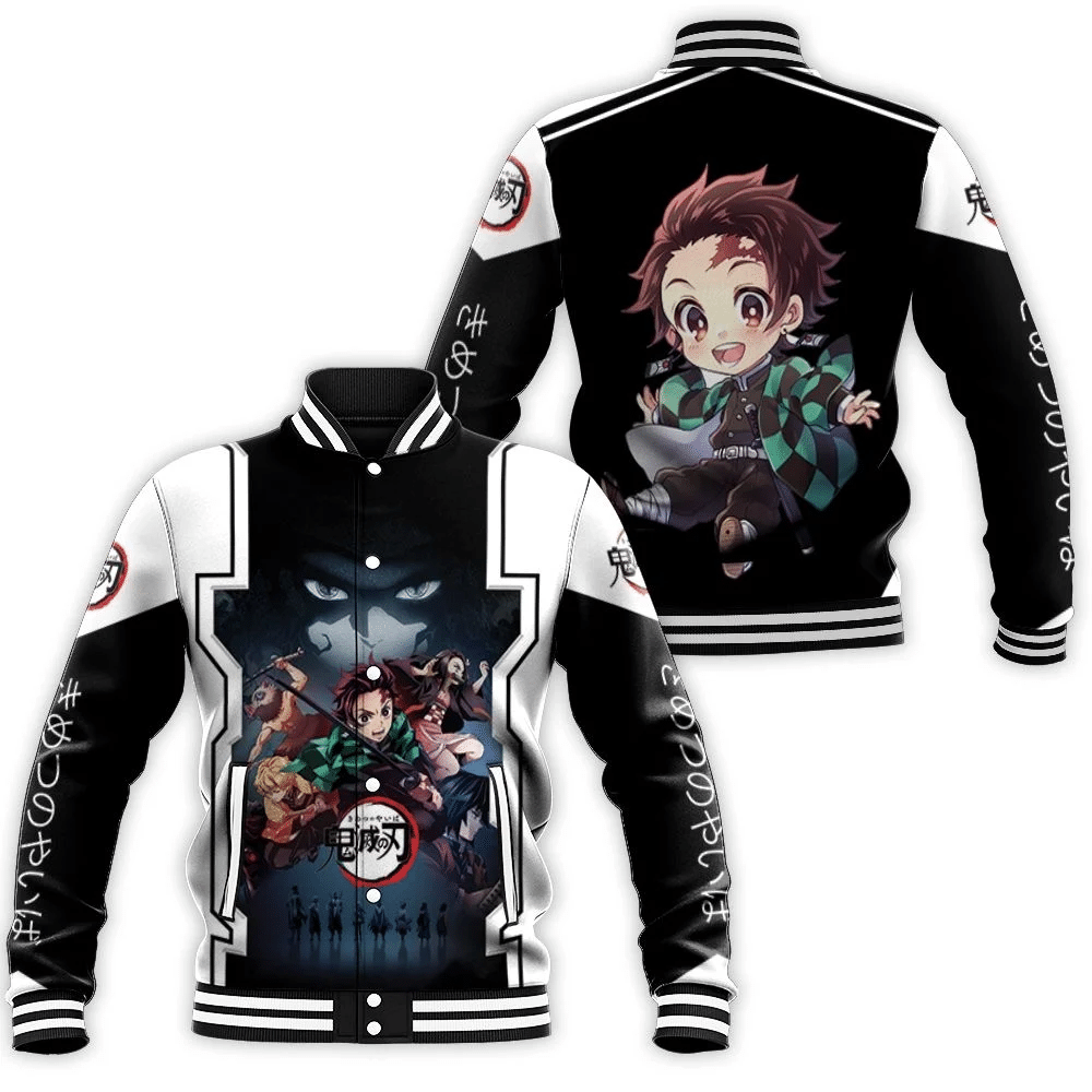 Kimetsu No Yaiba Anime Tanjiro Kamado Baseball Jacket for Men Women