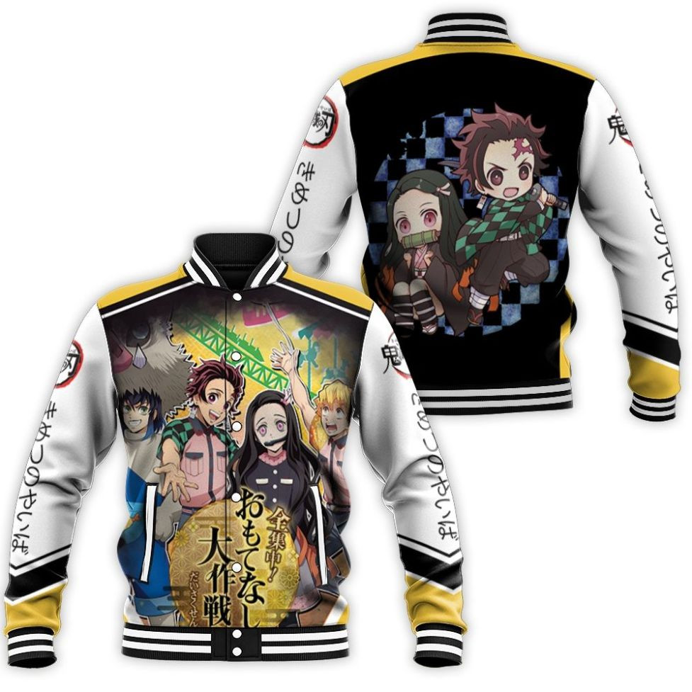 Kimetsu No Yaiba Festival Costume Baseball Jacket for Men Women