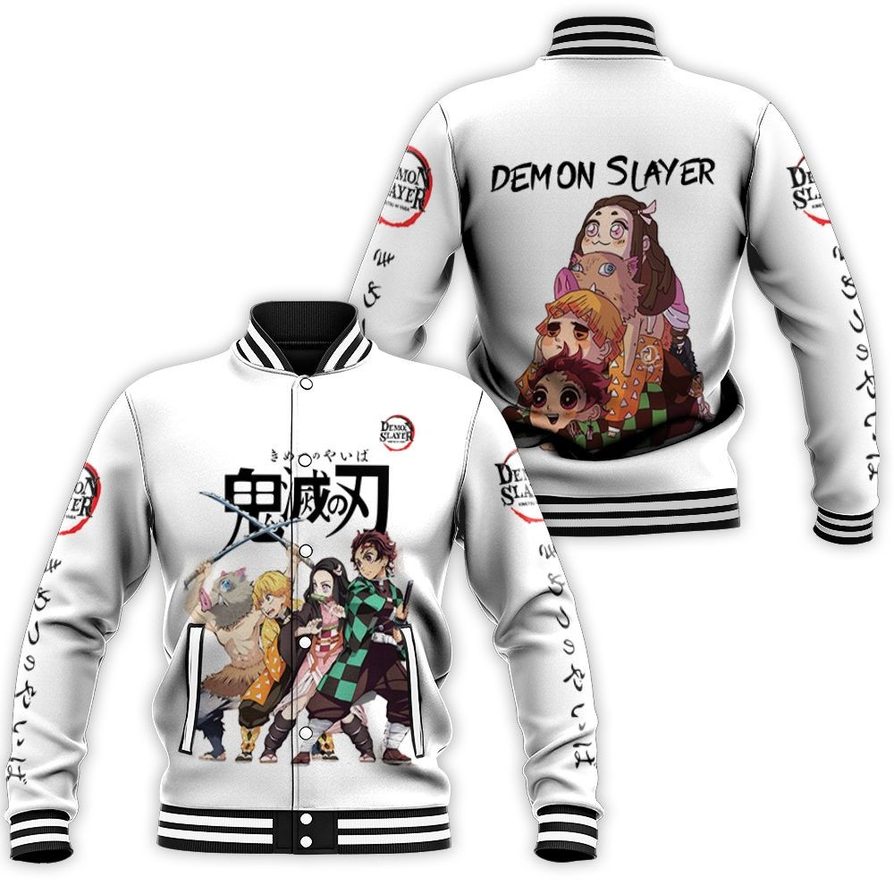 Kimetsu No Yaiba Main Characters Baseball Jacket for Men Women