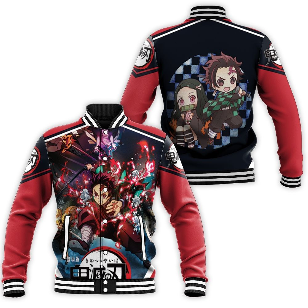 Kimetsu No Yaiba The Last Fight Baseball Jacket for Men Women