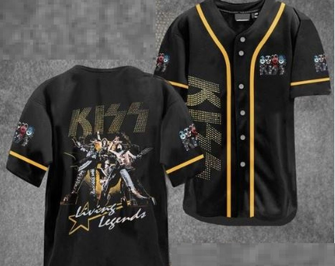 Kiss Living Legends Baseball Jersey Shirt Vintage Shirt Kiss Shirt Music band Jersey Shirt Gift for him