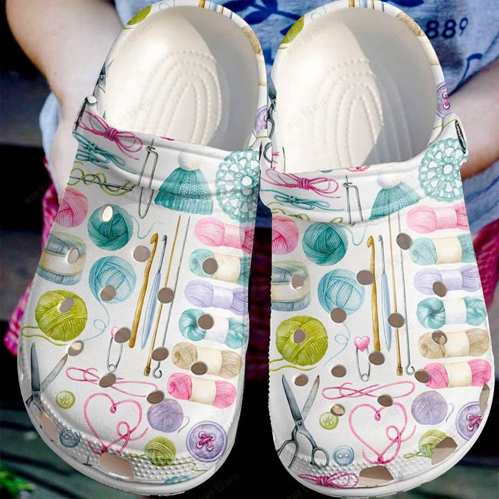 Knitting Lover Crocs Classic Clogs Shoes