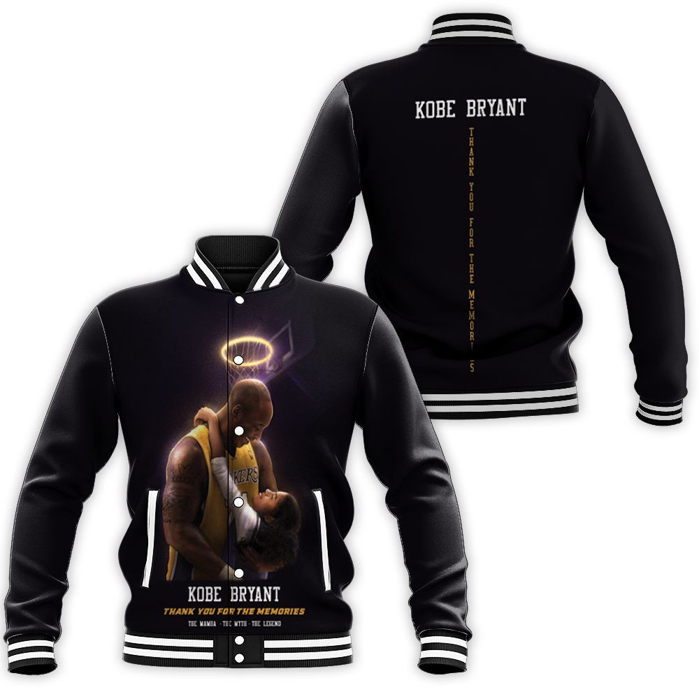 Kobe Bryant Angel Thank You For The Memories Baseball Jacket for Men Women