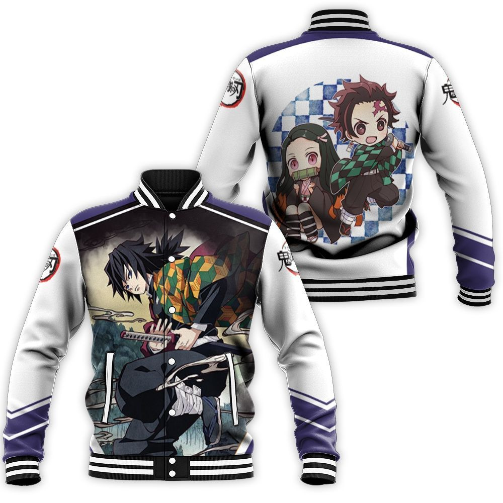 Kocho Shinobu Kimetsu No Yaiba Baseball Jacket for Men Women