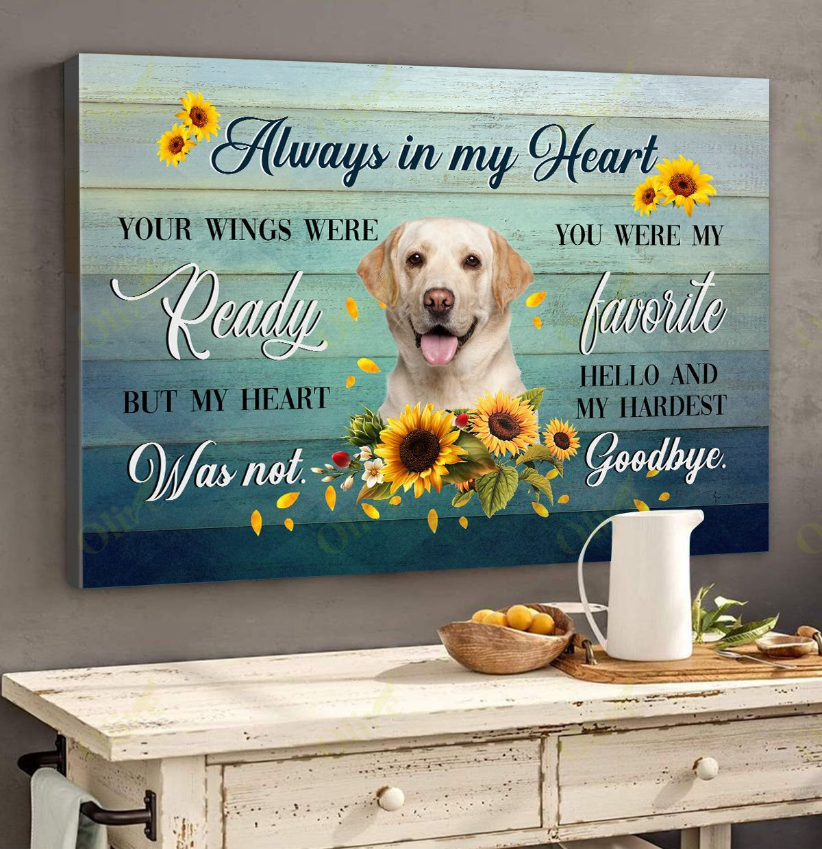 Labrador - Always In My Heart Poster And Canvas Art Wall Decor